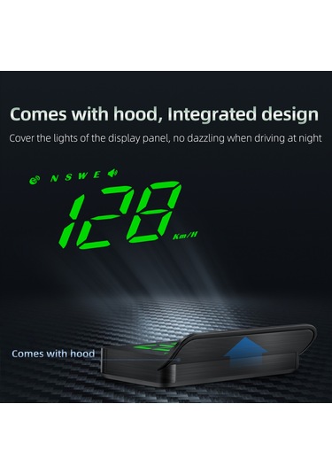 Reedark Araç Hud M1: Gps+beidou, Hız/yön/uydu Gösterimi, Hız Aşımı+yorgunluk Alarmı, Otomatik Parlaklık, Yeşil Işık