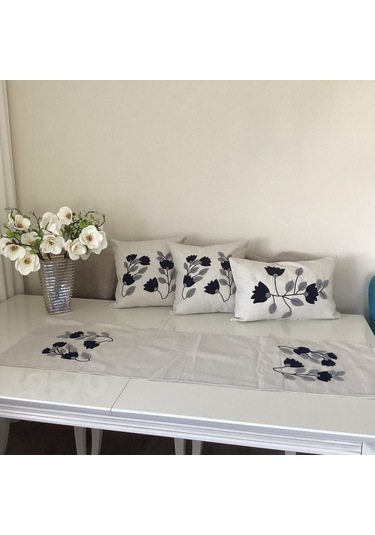 Punch İşlemeli Dekoratif Kırlent Kılıfı Takım Karışık/Çok Renkli