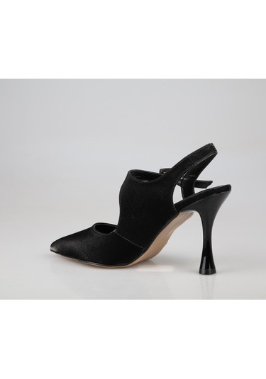 Feles 038-2506 Siyah Kadın Topuklu Ayakkabı Siyah