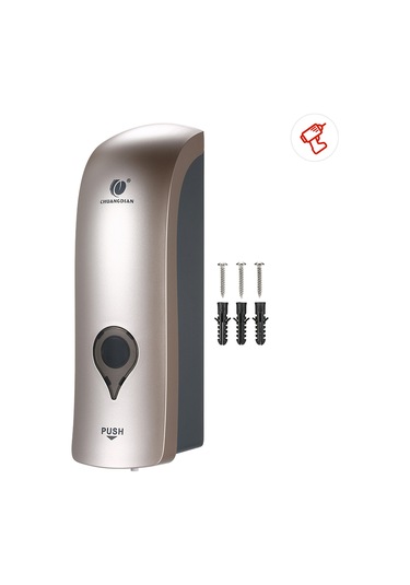 Skycity Duvar Takılı 300ml Elle Sabun Dağıtıcı - Banyo, Sabun/şampuan Basma Cihazı Delme Gerekiyor - Pembe Altın Cd-1049d Şampanya Altın