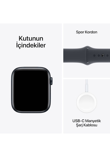 Apple Watch SE GPS 44 MM Alüminyum Kasa Spor Kordon M/L Akıllı Saat (Apple Türkiye Garantili)