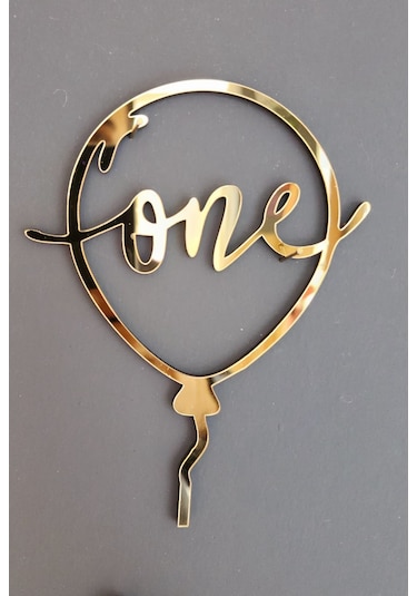 One Pleksi Pasta Süsü Balon Model Gold