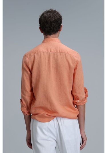 Lufian Erkek Pitaya Basic Comfort Fit Gömlek 111010611 Oranj Turuncu