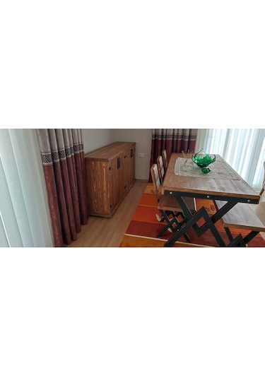 Deryawood Ahşap Yemek Masası-80-200