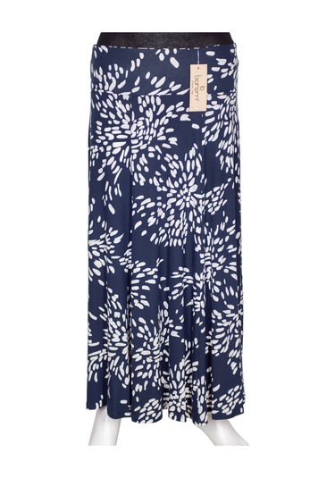 Barem Kadın Arzu Korsajlı 6 Parça Asimetrik Benekli Lacivert Etek Lacivert