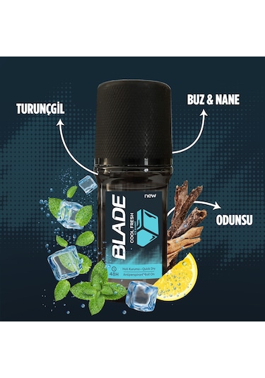 Blade Cool Fresh Erkek Roll-On Deodorant 3 x 50 ML