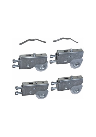 Küçük Vega Sürgülü Kapak Gardrop Tekerleği Makara Dolap Tekeri Seti Beyaz