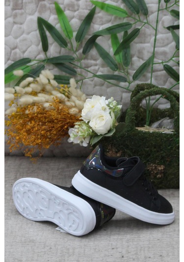 M.p 242 3317 Siyah Beyaz Rahat Hafif Kız Çocuk Ayakkabı 001