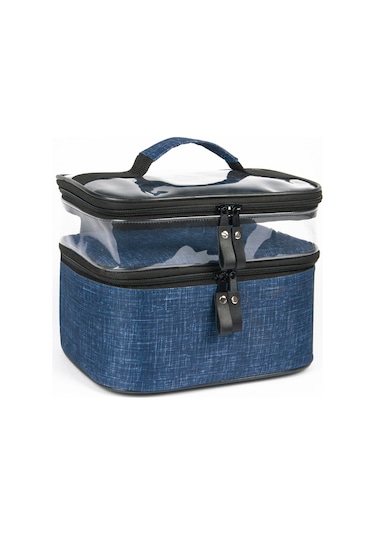 Makyaj Çantası Seyahat Makyaj Çantası Makyaj Organizeri Mavi