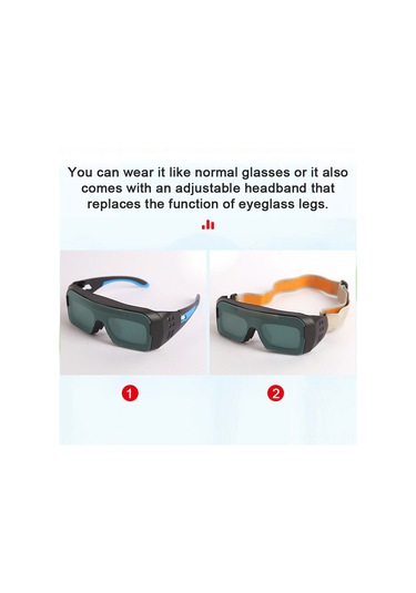 Shineyee Güneş Enerjili Otomatik Koyulaşan Kaynak Gözlüğü - Uv Ve Parlak Işık Koruma, Argon Kaynağı İçin, 5 Adet Koruyucu Folyo İle