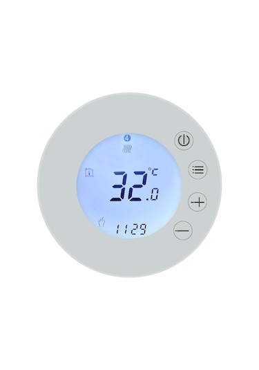 Moveevo Beyaz Wifi Lcd Termostat Gb Elektrikli Isıtma İçin - Uzak Kumanda Ve Alexa/google Ses Kontrolü Desteği