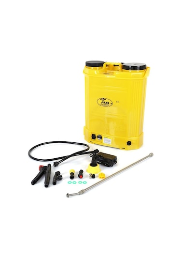 Hb Garden Sırt Tipi Akülü İlaçlama Makinesi Pompası 16 L Sarı