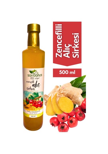 Zencefilli Alıç Sirkesi 500 Ml - Organik Doğal Fermantasyon