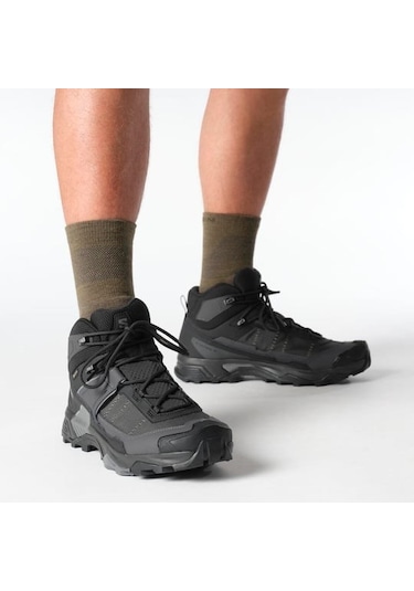 Salomon X Ultra 5 Mıd Gore-tex Black/asphalt/castlerock Erk Bot L47754200 Siyah
