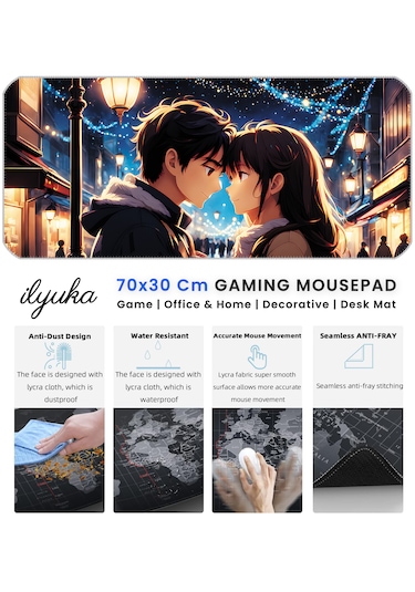 70x30cm Anime Love İlyuka Mp047030 Büyük Boy Xl Gaming Mousepad