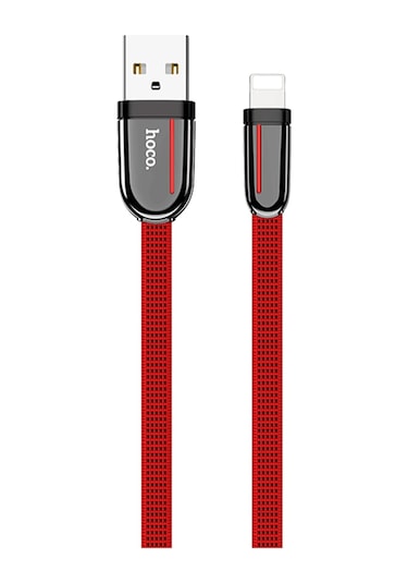 Hoco. U74 Usb To Lightning Şarj Data Kablosu - Kırmızı
