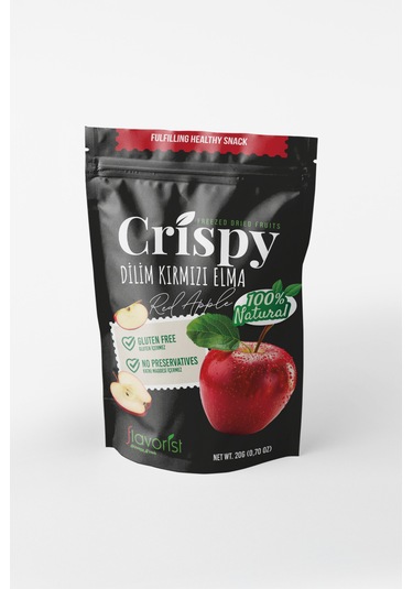 Dondurularak Kurutulmuş Kırmızı Elma Dilimleri 20 Gram