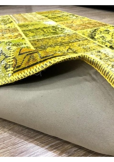 Hoom Rugs Patchwork Sarı Kb El Dokuma Kilim