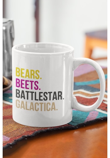 Bears Beetes Battlestar Galactica The Office Baskılı Kupa Bardak Renkli