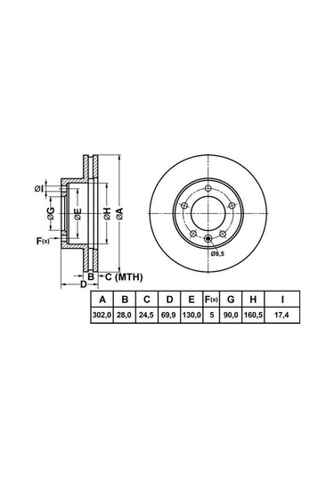 Mga 50107 Fren Diski Ön Master Iıı 10- / Movano B 10- / Nv400 10-