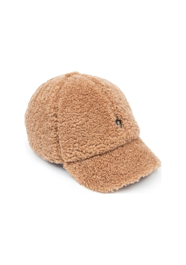 Tamer Tanca Unisex Kürk Camel Şapka 524 Beyzbol Kurk Sapka Camel Kurk Camel
