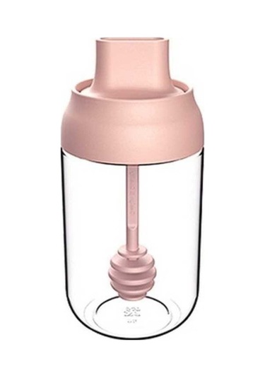 Dancemonkey Etiketli, Neme Dayanıklı Kapaklı Baharat Kavanozu - Pembe 2 Çok Renkli