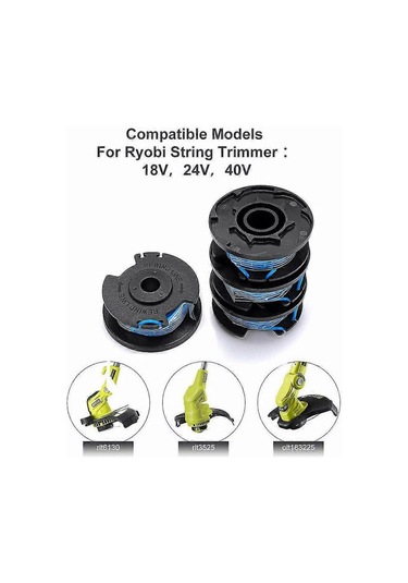 Xiyyadms Ryobi Kesme Makinesi İçin 6 Adet Ac14rl3a Nilon Teli Bobin Seti - 3.3m X 1.65mm, Otomatik Besleme, 18v-40v Uyumlu