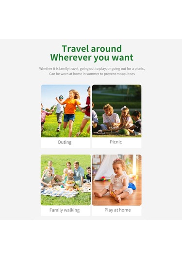 Vkemall F8 Ultrasonik Sivrisinek Kovucu Elektronik Sivrisinek Kovucu Bileklik Açık Hava Taşınabilir Saat Sivrisinek Kovucu Saat Siyah