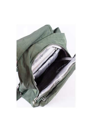 Küçük Boy Krinkıl/klinkır Su Geçirmez Çok Gözlü Uzun Askı Günlük El Omuz Ve Sırt Çantası Yeşil 13-5a Yeşil