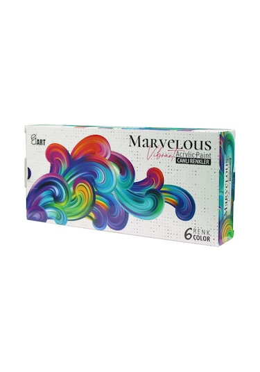 E&d Art Marvelous 6x60ml Akrilik Boya Canlı Renkler Set / Ed.5526
