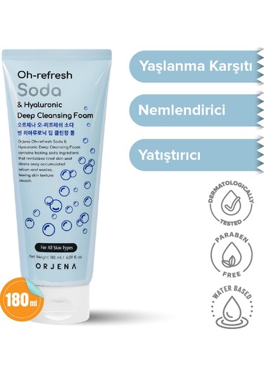 Orjena Oh-Refresh Soda & Hyaluronic Deep Cleansing Foam 180 ML