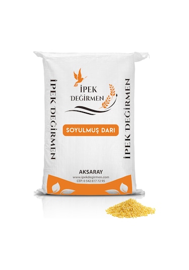 İpek Değirmen Soyulmuş Kabuksuz Sarı Darı Muhabbet Kuş Yemi 10 Kg