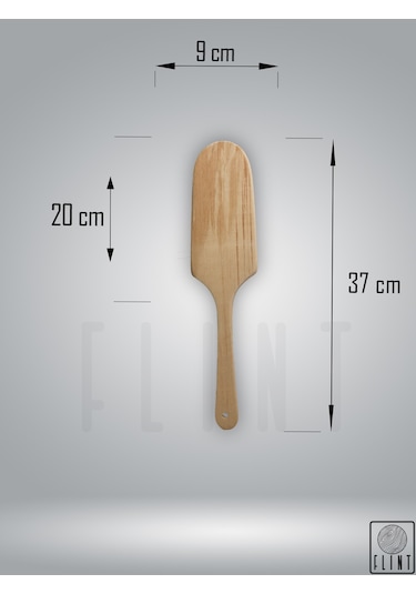 Gürgen Ağacı El Yapımı Tahta Ahşap Servis Spatula Çevirgeç 37 Cm