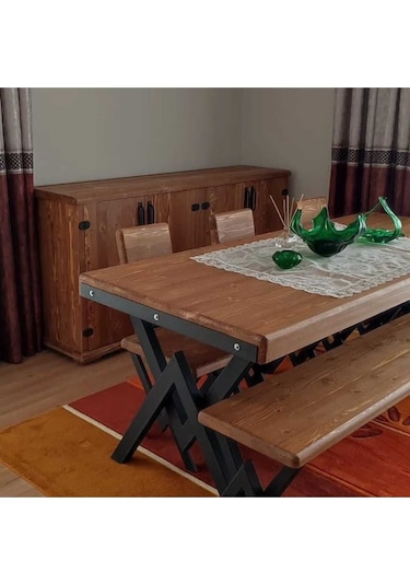 Doğal Ahşap Yemek Masası-70x160 - Deryawood