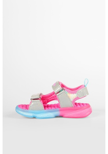 Vicco Can Işıklı Kız Çocuk Sandalet Fuşya Fuşya