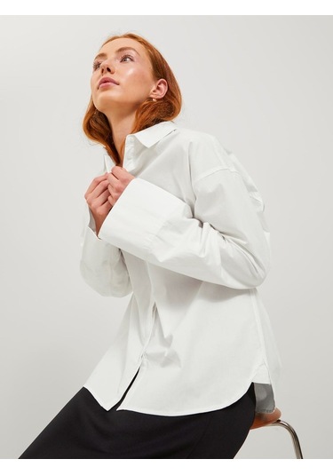 Jjxx Rahat Kesim Beyaz Kadın Gömlek 12246585 Beyaz