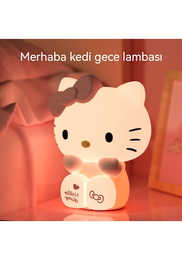 Hellokitty Gece Lambası Başucu Lambası 1 Diğer