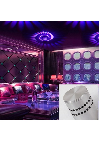 Novahub 7 Renkli Led Duvar Lambası - Ktv, Koridor, Oturma Odası Dekorasyonu İçin Sıcak Beyaz Ve Rgb Sarı