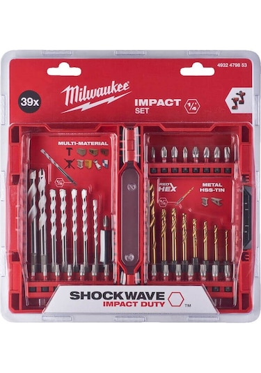 Milwaukee Darbeli Tornavida Matkap Ucu Seti 39 Parça 4932479853