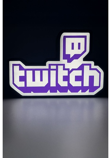 Twitch Logolu Gece Lambası Çok Renkli