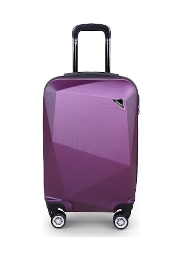 Polo&Sky Elmas Model Mor Renk Kabin Boy Valiz Bavul Mor