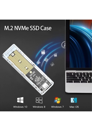 M.2 Nvme Ssd Muhafaza, Usb 3.1 Gen 2 10gbps M.2 Pcıe Sata Ssd Boyutu 2230 2242 2260 2280