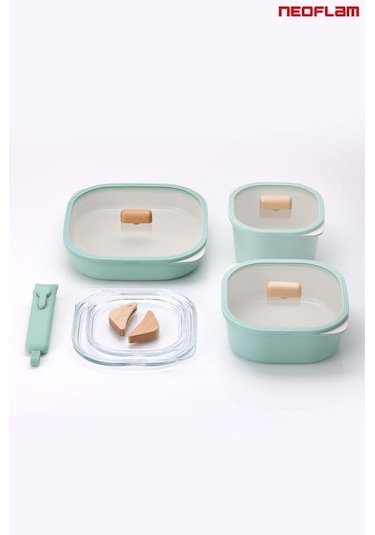 Neoflam Fika Comfort Yeşil Tencere Ve Tava Seti