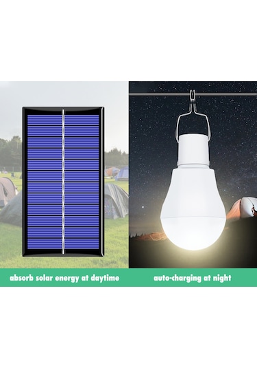 Yifomall Güneş Enerjili Ve Usb Şarj Edilebilir Led Top Lampe - Çadır, Açık Hava Ve Acil Işık İhtiyaçları İçin