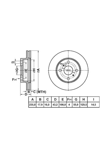Mga 50257 Fren Diski On 435120d010 - 2 Adettir