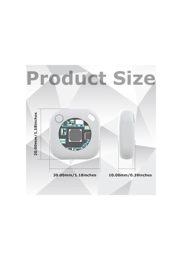 Geeroyoo 1 Adet Siyah Mini Bulucu Akıllı Kayıp Önleyici Cihaz