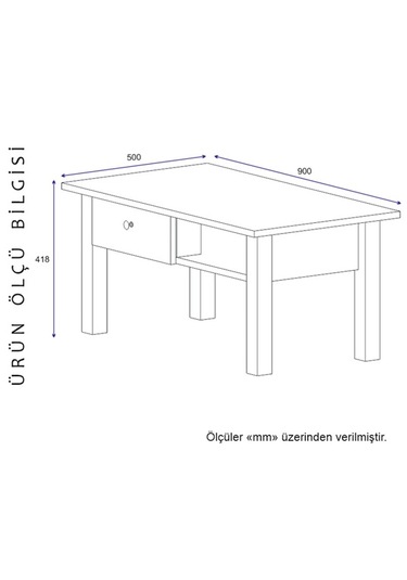 Orta Sehpa Loft Beyaz Çırağan