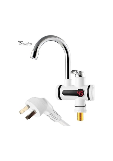 Maoyaya Jms 220v 3000w Sıcak Soğuk Su Musluğu - Anlık Isıtıcılı Banyo Mutfak Gümüş