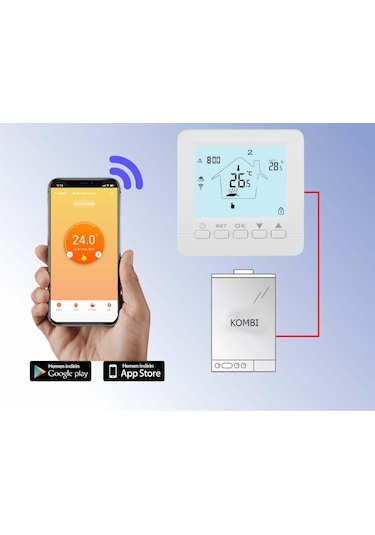 Alpsmart AS-880K Wi-Fi Akıllı Kablolu Oda Termostatı