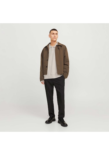 Jack & Jones Bradley Erkek Bej Polo Sweatshirt 12278586-mbm Krem